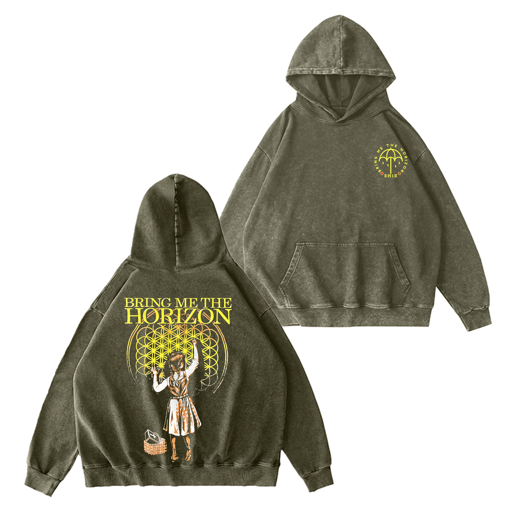 Bring Me the Horizon BMTH Washed Unisex Hoodie