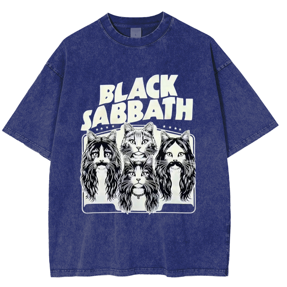 Cat Sabbath Washed Unisex T-Shirt
