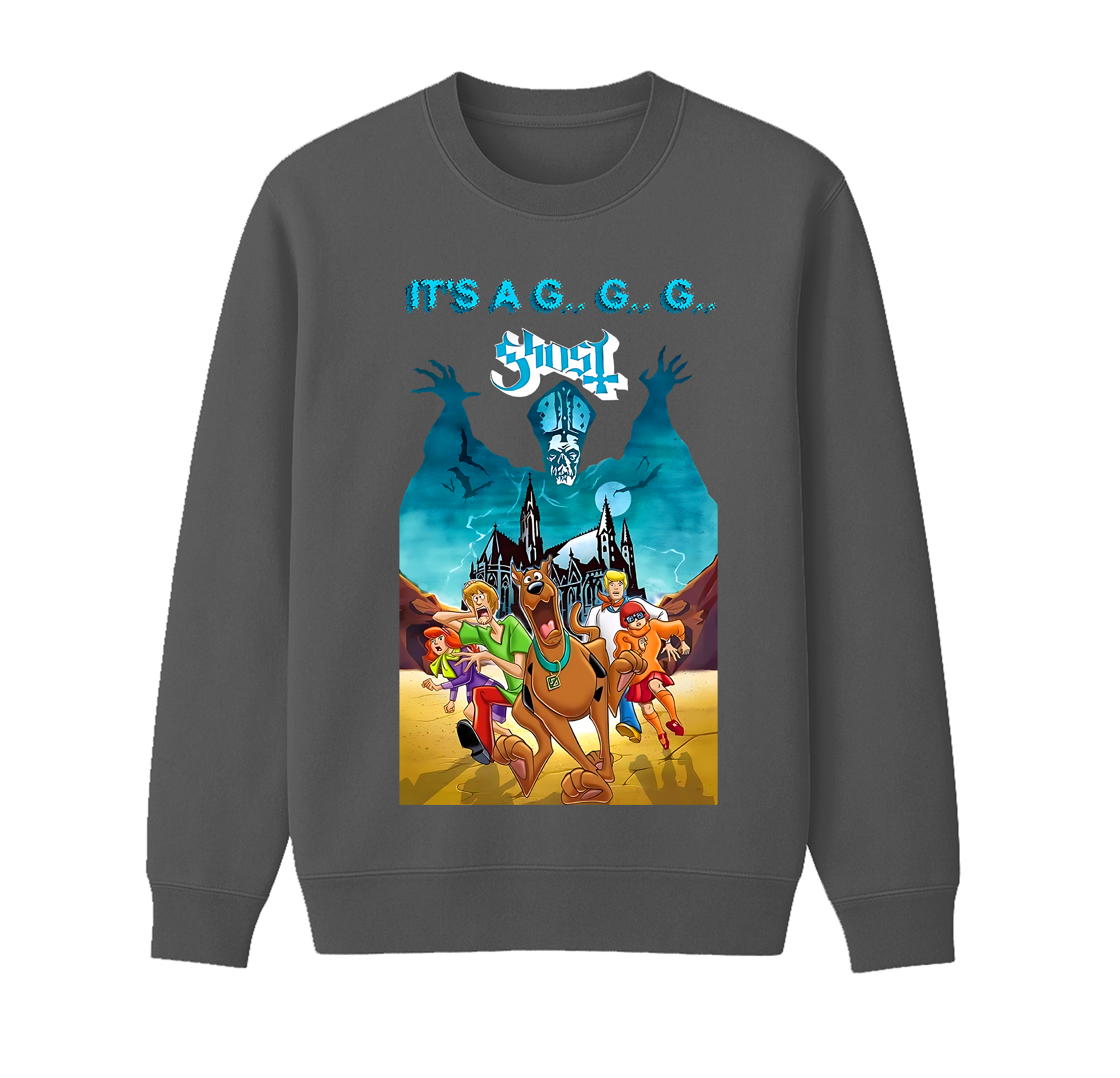 Ghost Rock Band X Scooby-Doo Unisex Cotton Creneck Sweatshirt
