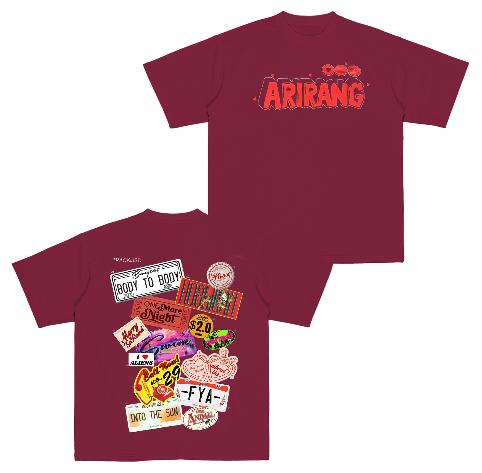 BTS World Tour Arirang Concert Fans Cotton Unisex T-shirt