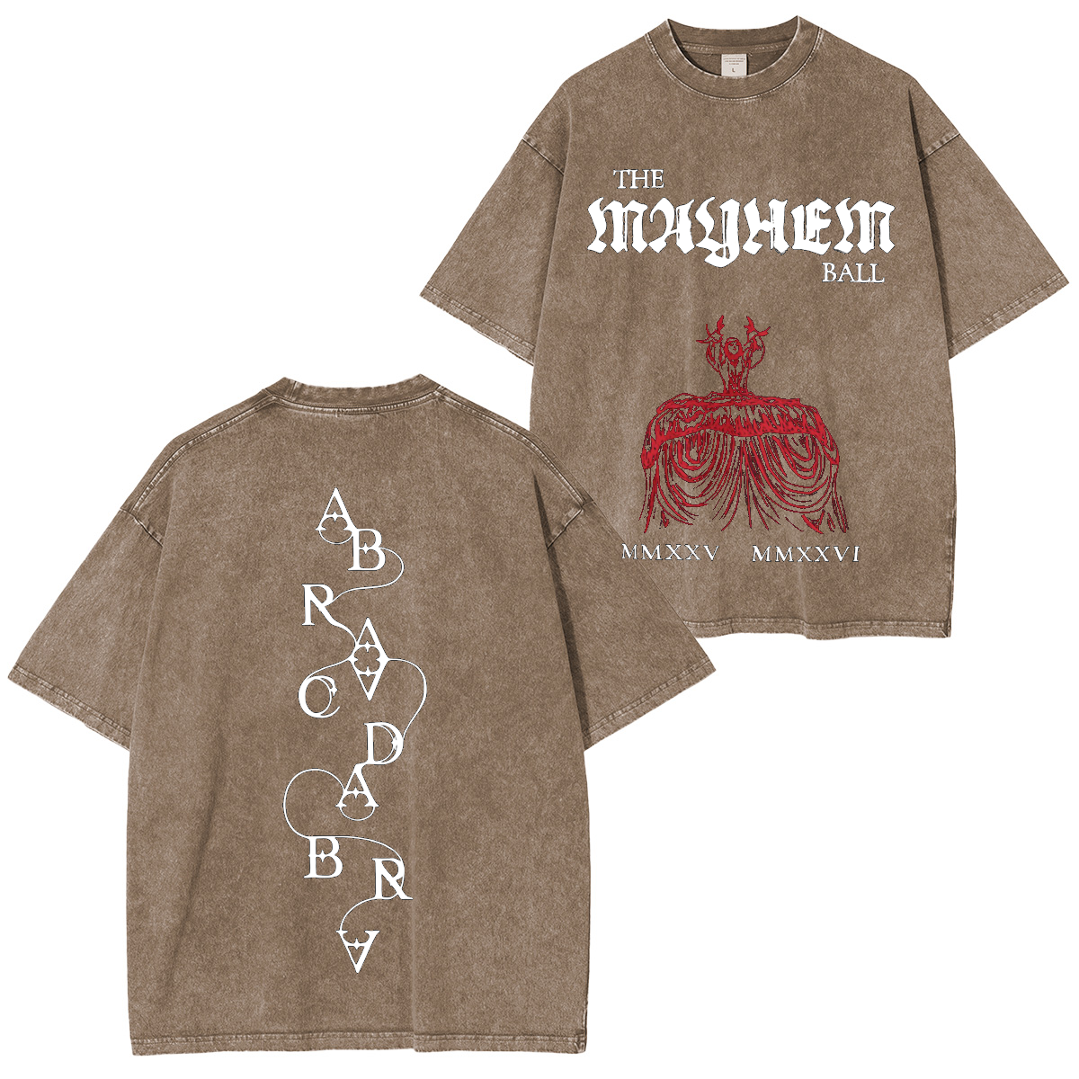 Mayhem Ball Red Dress,Abra-Ca-Dabra Washed Unisex T-Shirt