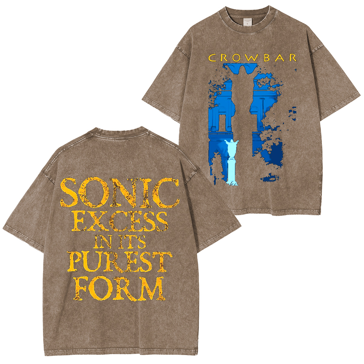 Retro Crowbar Sonic Excess In Its Purest Form Washed Unisex T-Shirt