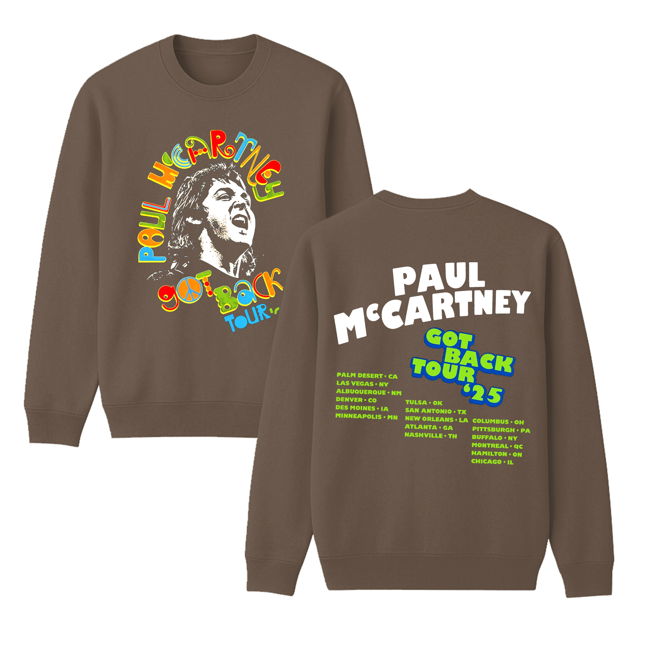 Paul McCartney The Tour Continuous 2025,Beatles Fan Gift Unisex Cotton Creneck Sweatshirt