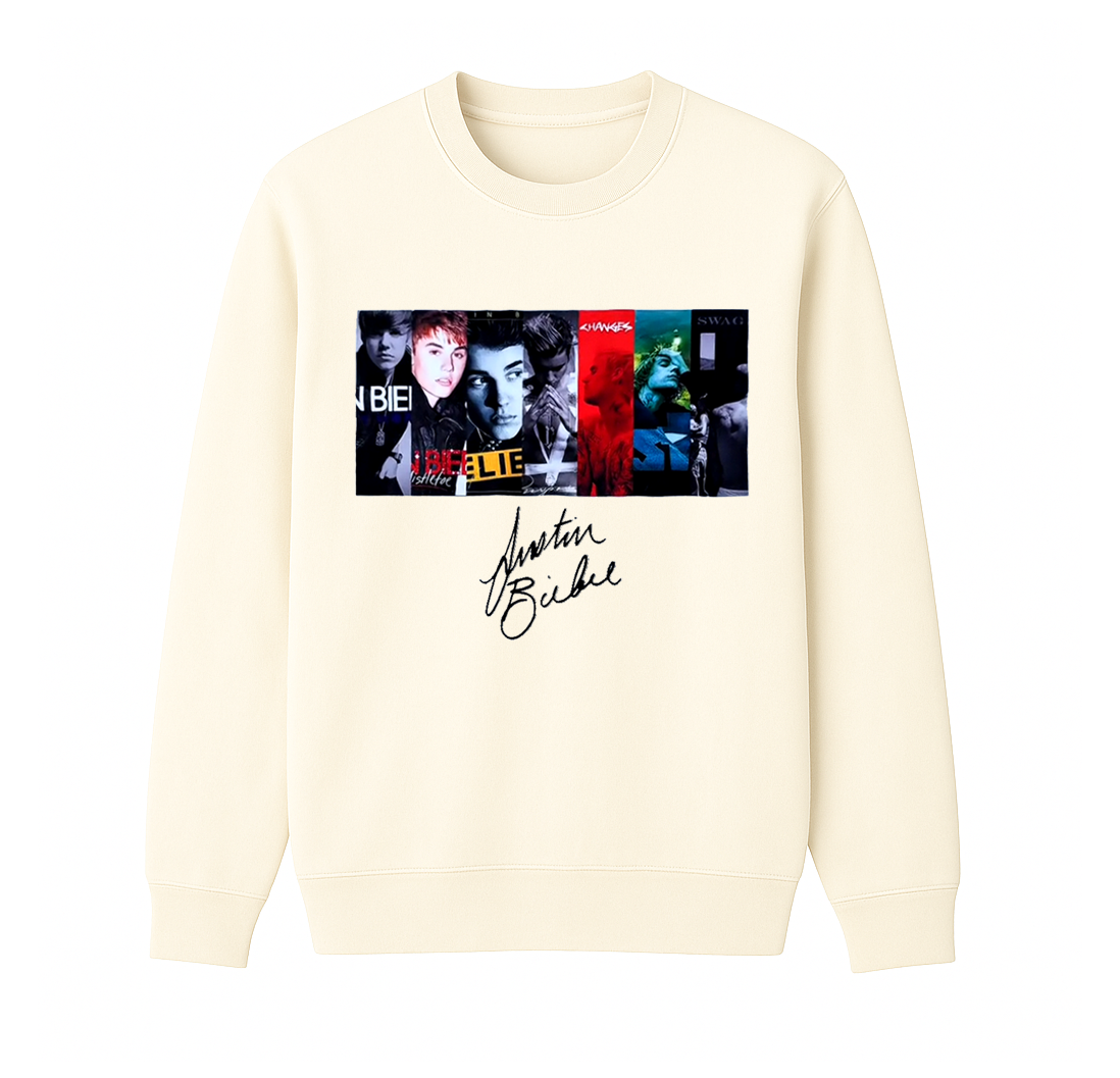 Justin Bieber Fans Unisex Cotton Creneck Sweatshirt