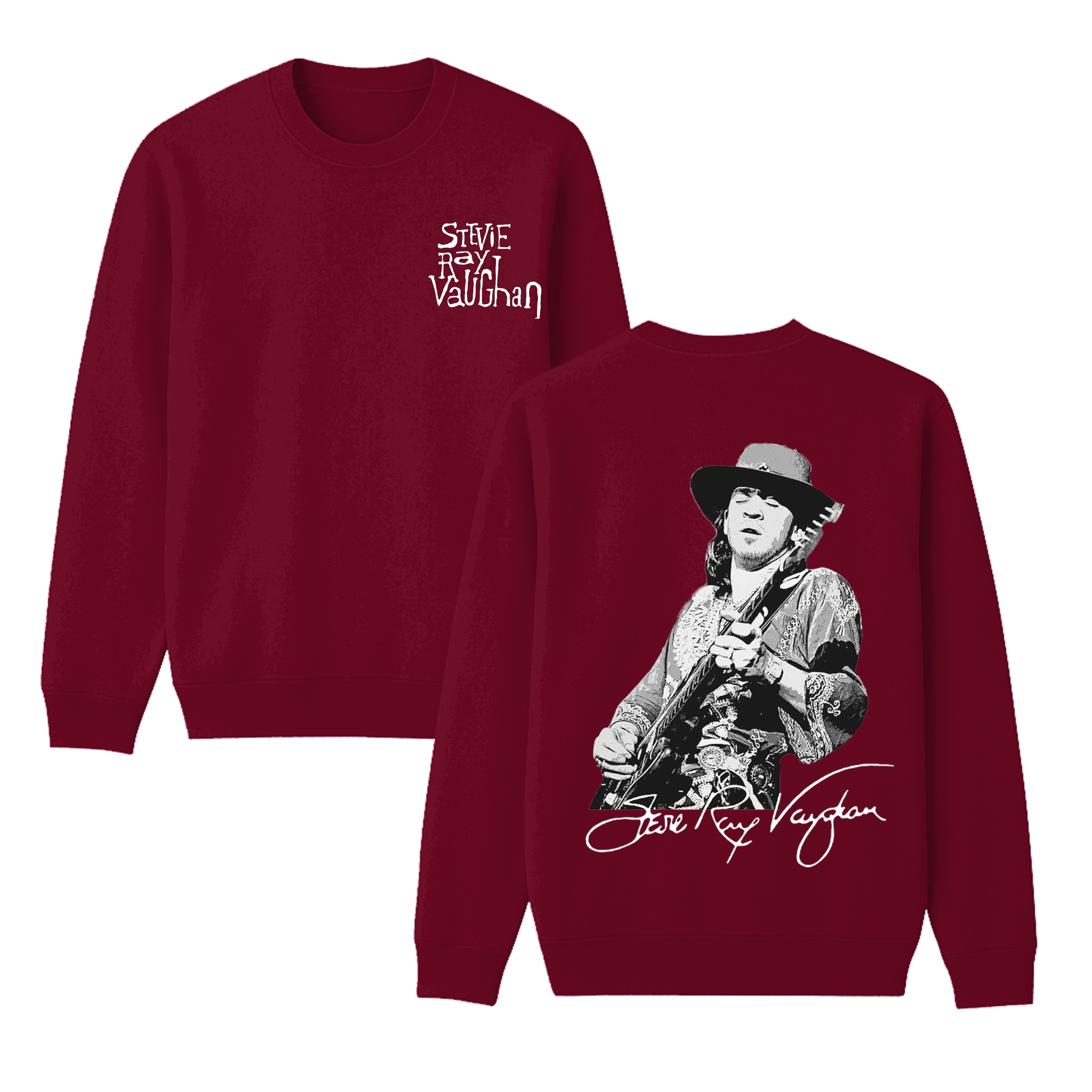 Stevie Ray Vaughan Unisex Cotton Creneck Sweatshirt