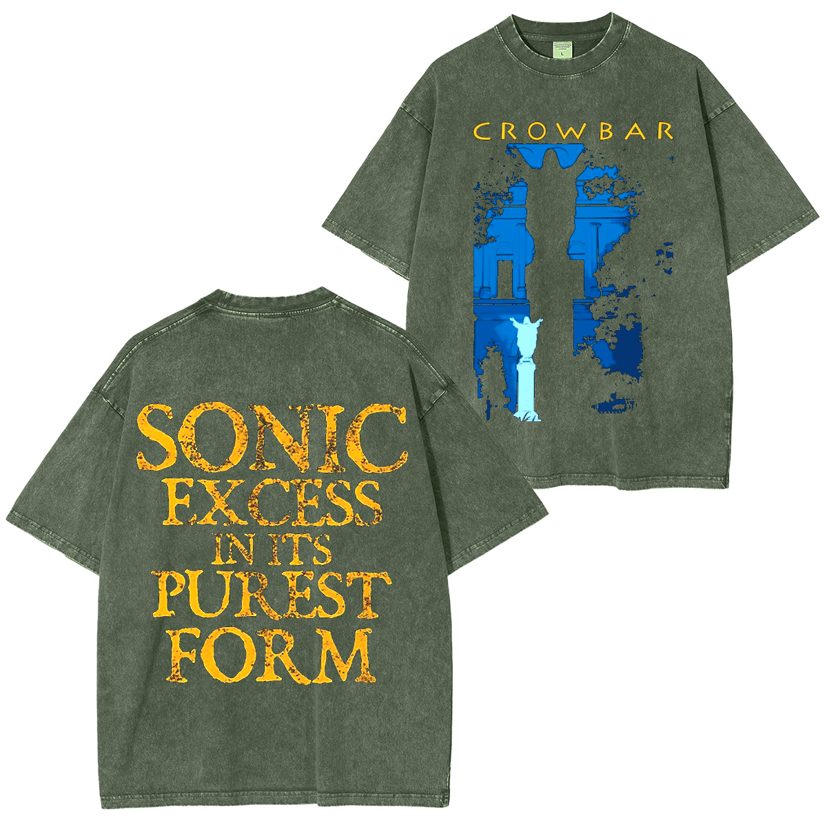 Retro Crowbar Sonic Excess In Its Purest Form Washed Unisex T-Shirt