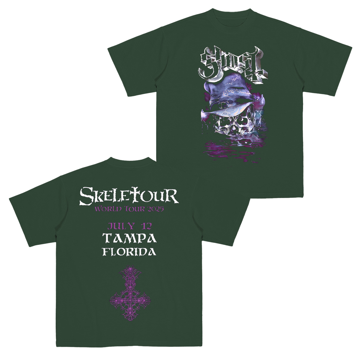 Ghost Band Skele Tour 2025 Cotton Unisex T-shirt