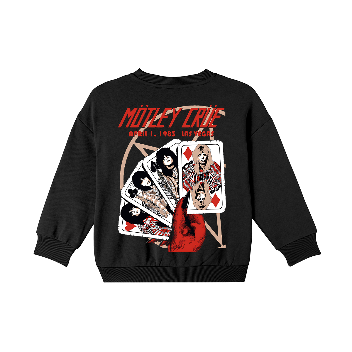 Motley Crue Vintag Cotton Unisex Kids Crewneck Sweatshirt