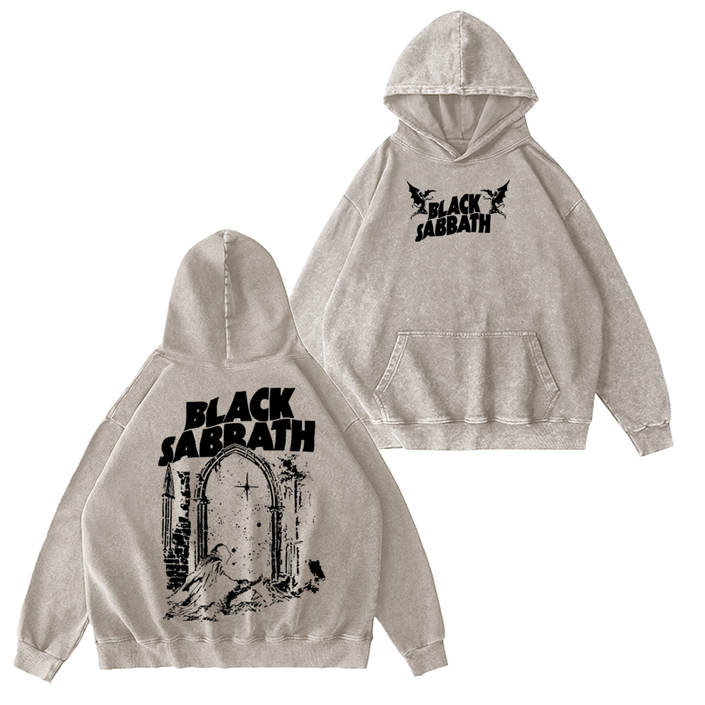 Black Sabbath ��Into The Void�� Unisex Washed Hoodie