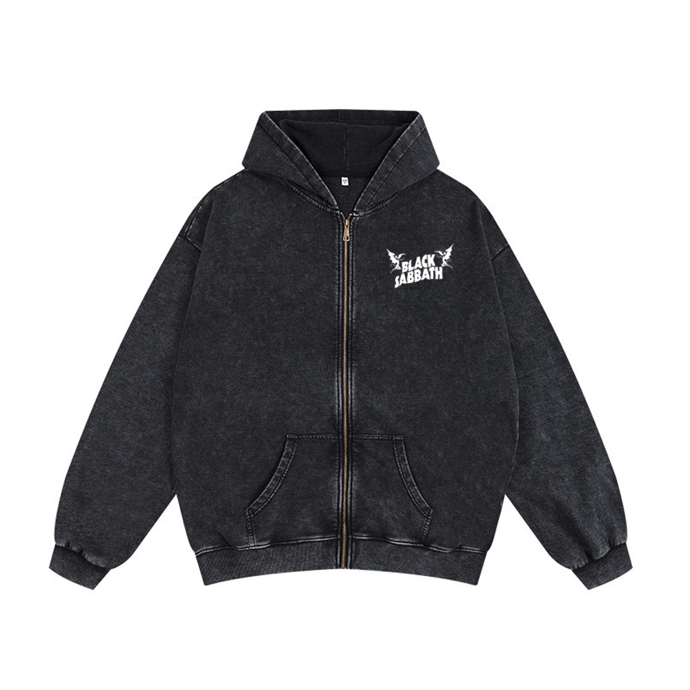 Praise The Sun Unisex Washed Zip Up Hoodie