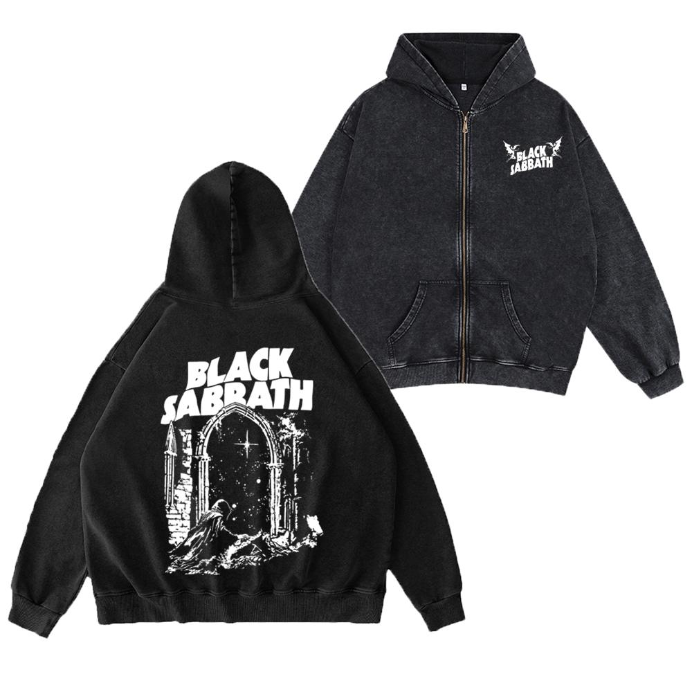 Praise The Sun Unisex Washed Zip Up Hoodie