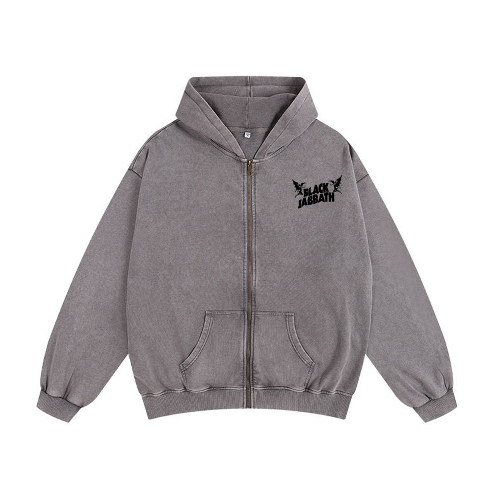 Praise The Sun Unisex Washed Zip Up Hoodie