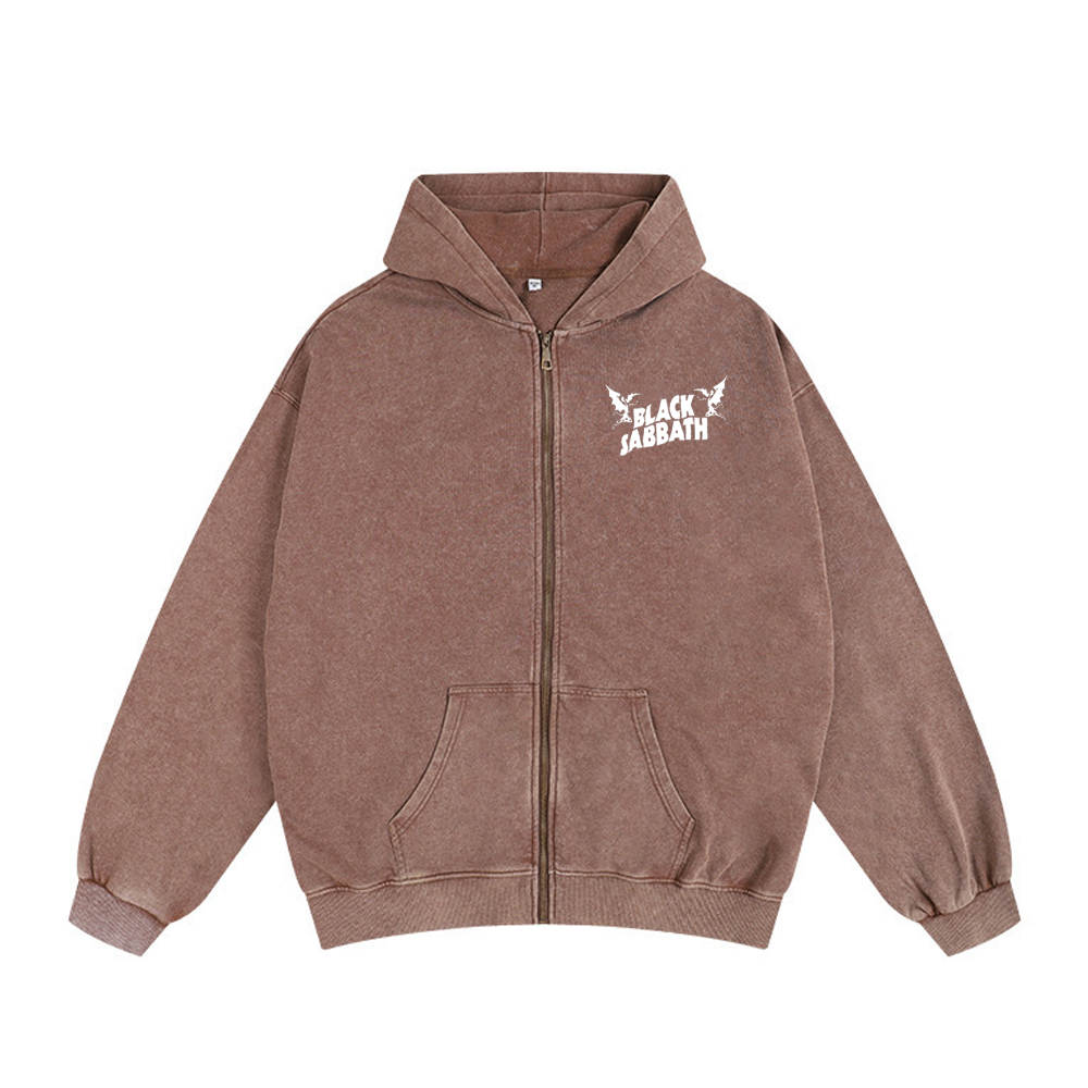 Praise The Sun Unisex Washed Zip Up Hoodie