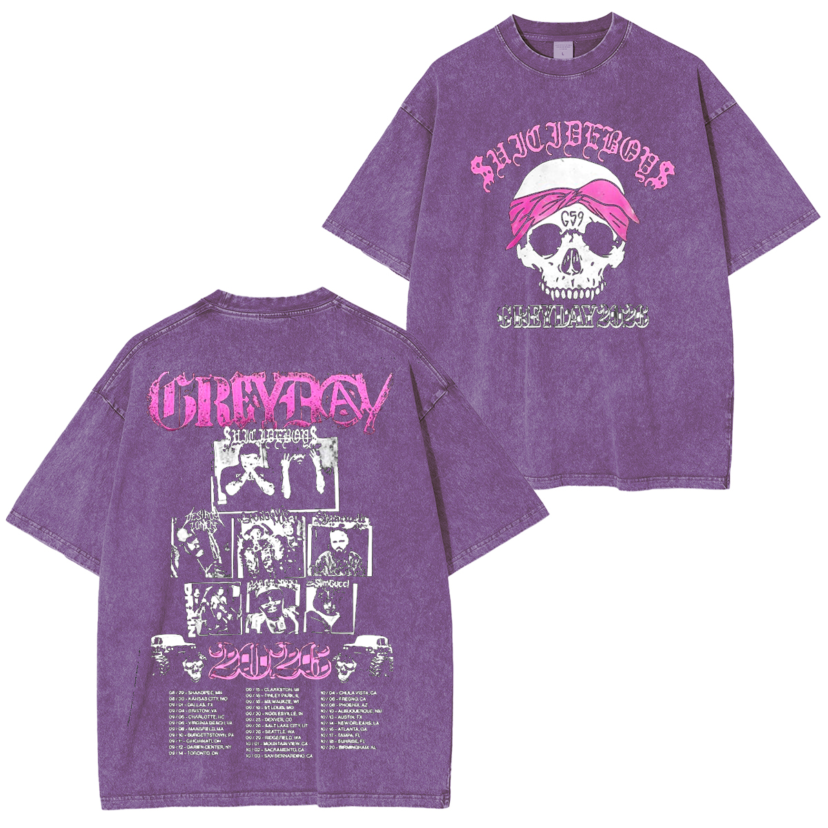 Grey Day 2026 Tour Washed Unisex T-Shirt