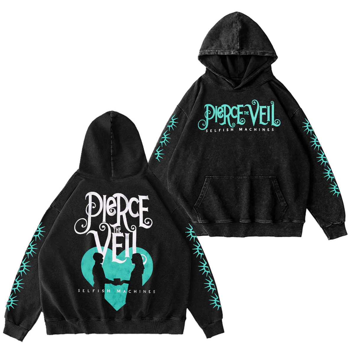 Pierce The Veil Washed Unisex Hoodie