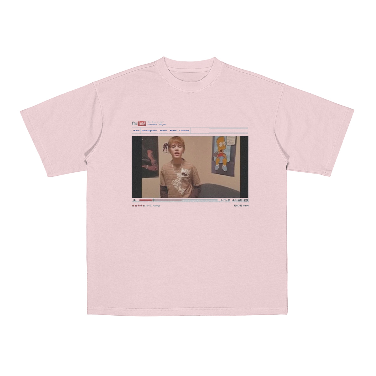 Justin Bieber Coachella YouTube Cotton Unisex T-shirt