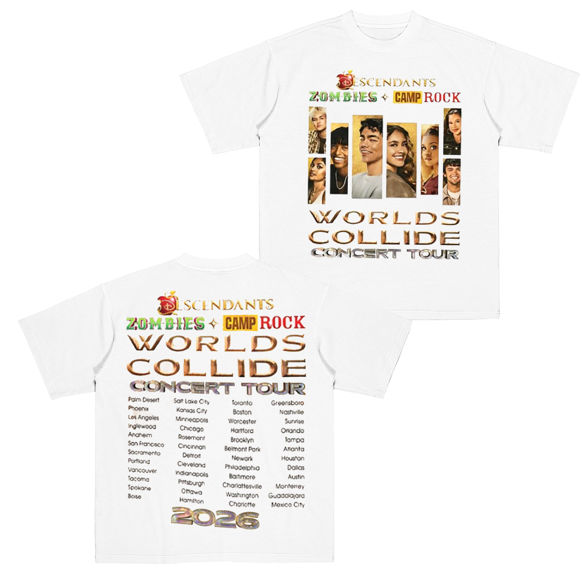 Descendants x Zombies Worlds Collide TourCotton Unisex T-shirt
