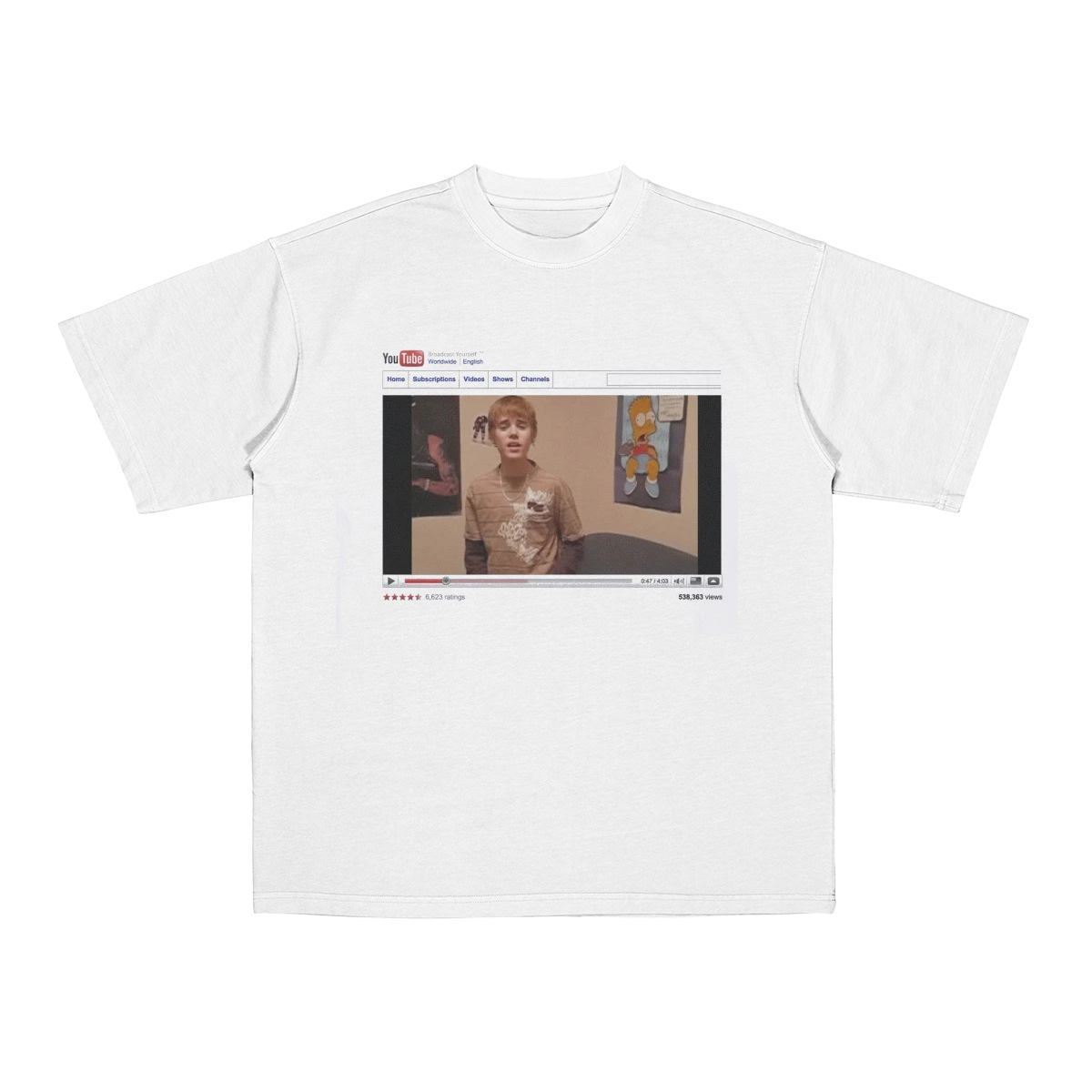 Justin Bieber Coachella YouTube Cotton Unisex T-shirt