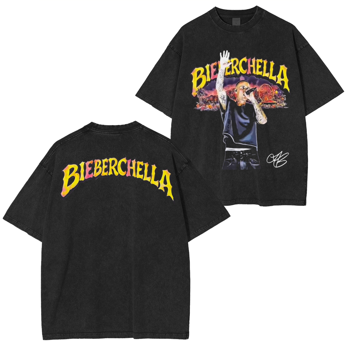 Justin Bieber Coachella 2026 Washed Unisex T-Shirt