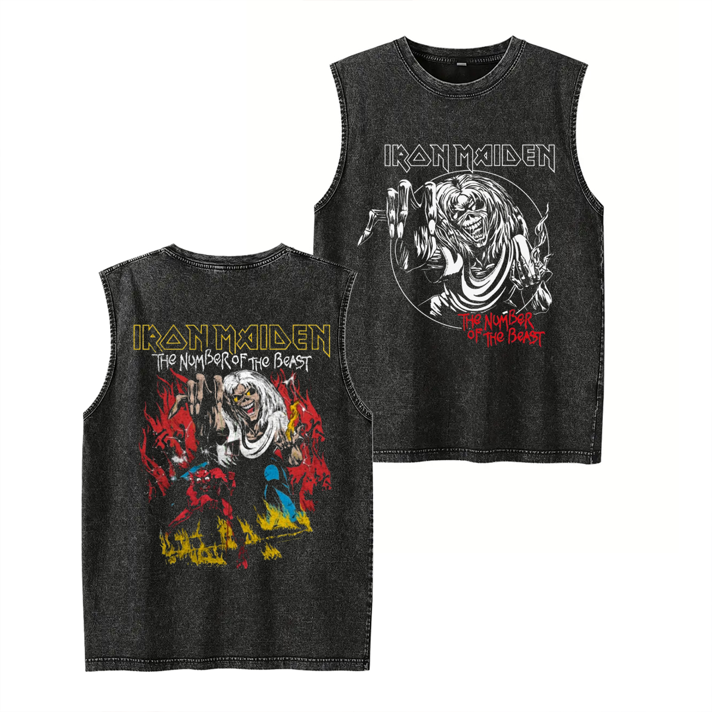 Iron Maiden Unisex Washed Tank Top