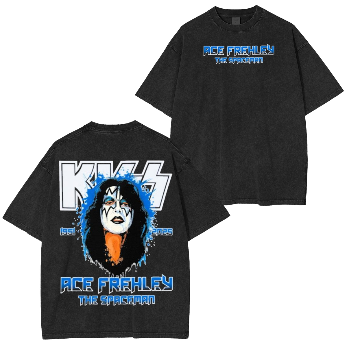 Ace Frehley  KISS Band Washed Unisex T-Shirt