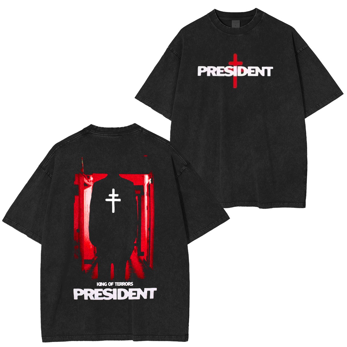 President - King Of Terrors  Washed Unisex T-Shirt