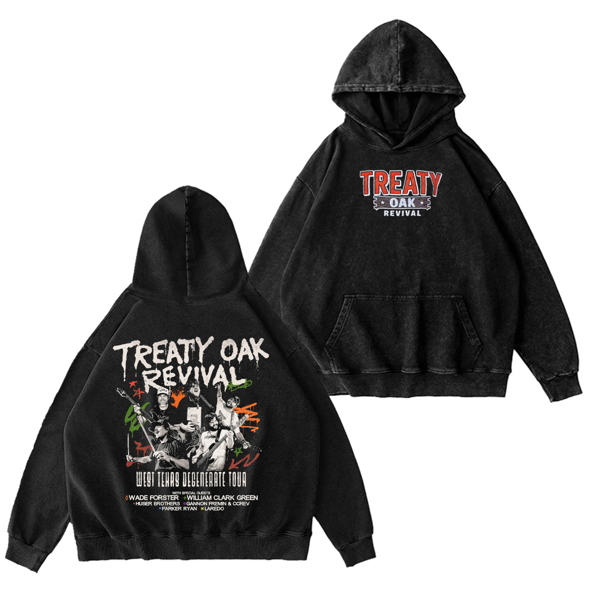 Treaty Oak Revival Washed Unisex Hoodie