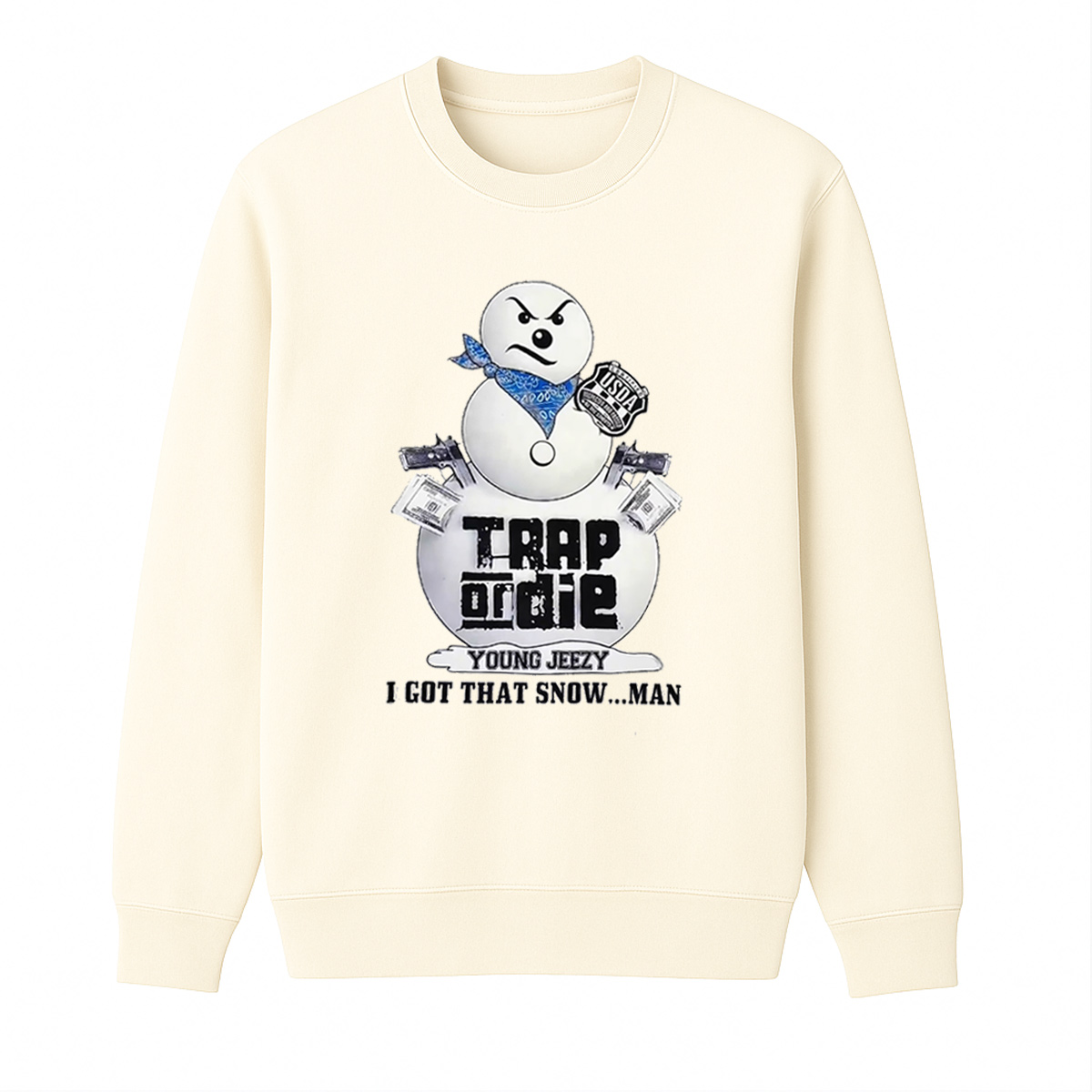 Young Jeezy Trap or Die Cotton Unisex Crewneck Sweatshirt