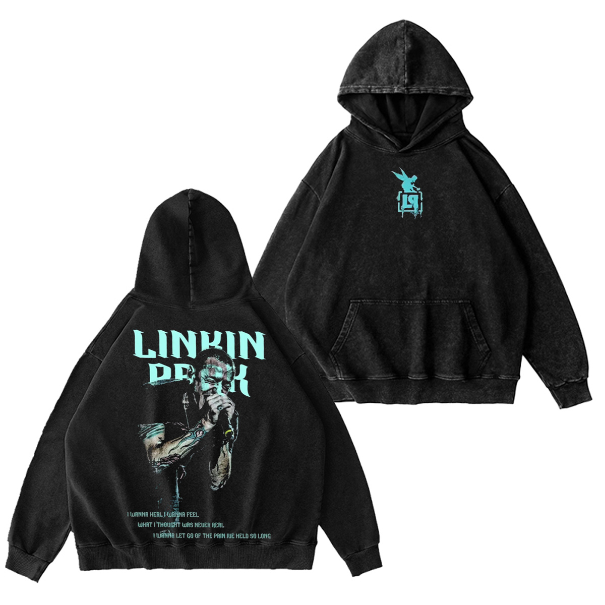 Linkin Park Unisex Washed Hoodie