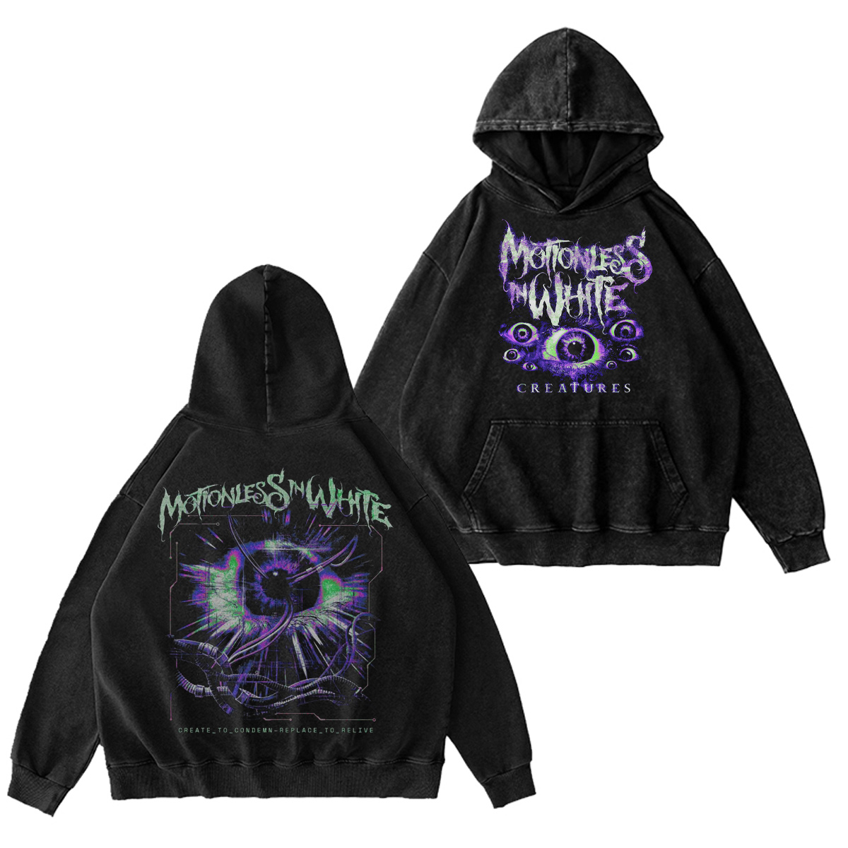 Motionless in White Unisex Washed Hoodie