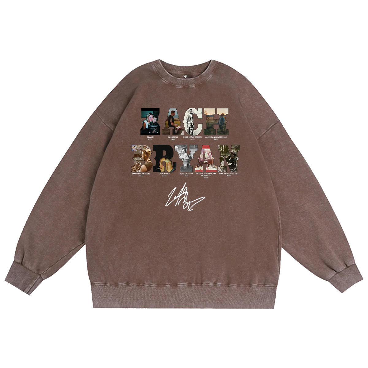 Zach Bryan Unisex Washed Crewneck Sweatshirt