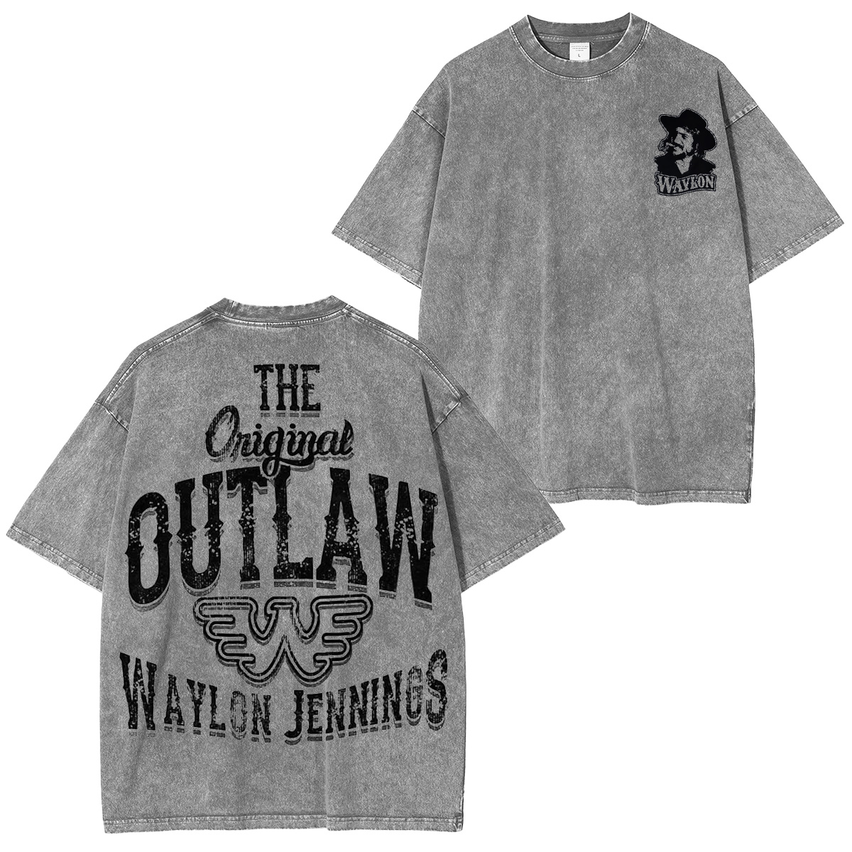 Waylon Jennings Washed Unisex T-Shirt