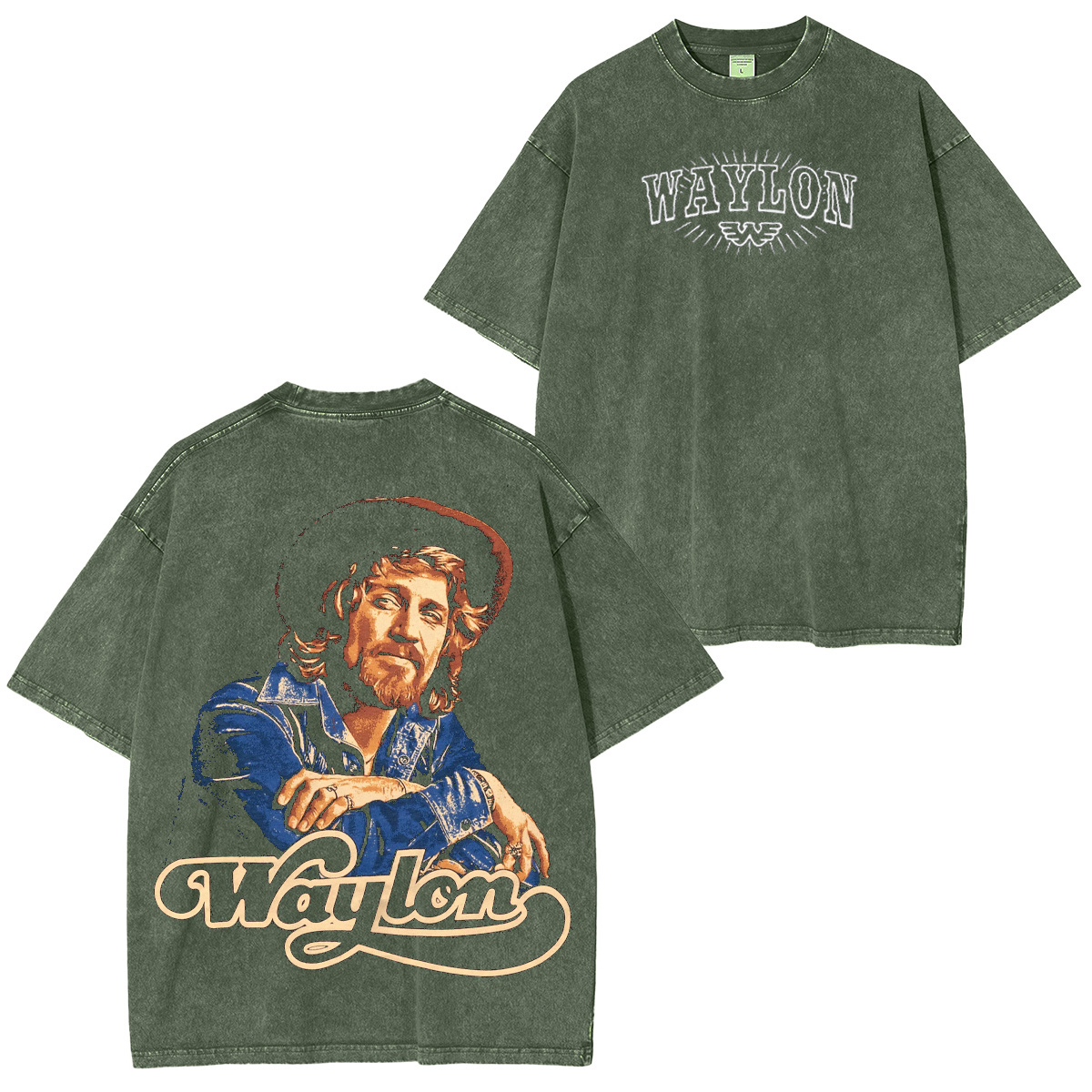 Waylon Jennings Washed Unisex T-Shirt