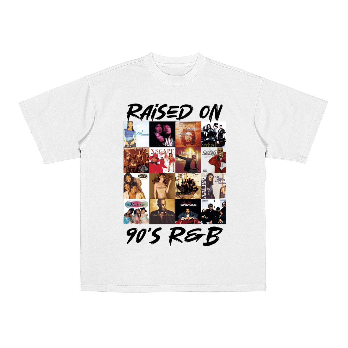 Raised on 90's R&B Cotton Unisex T-shirt