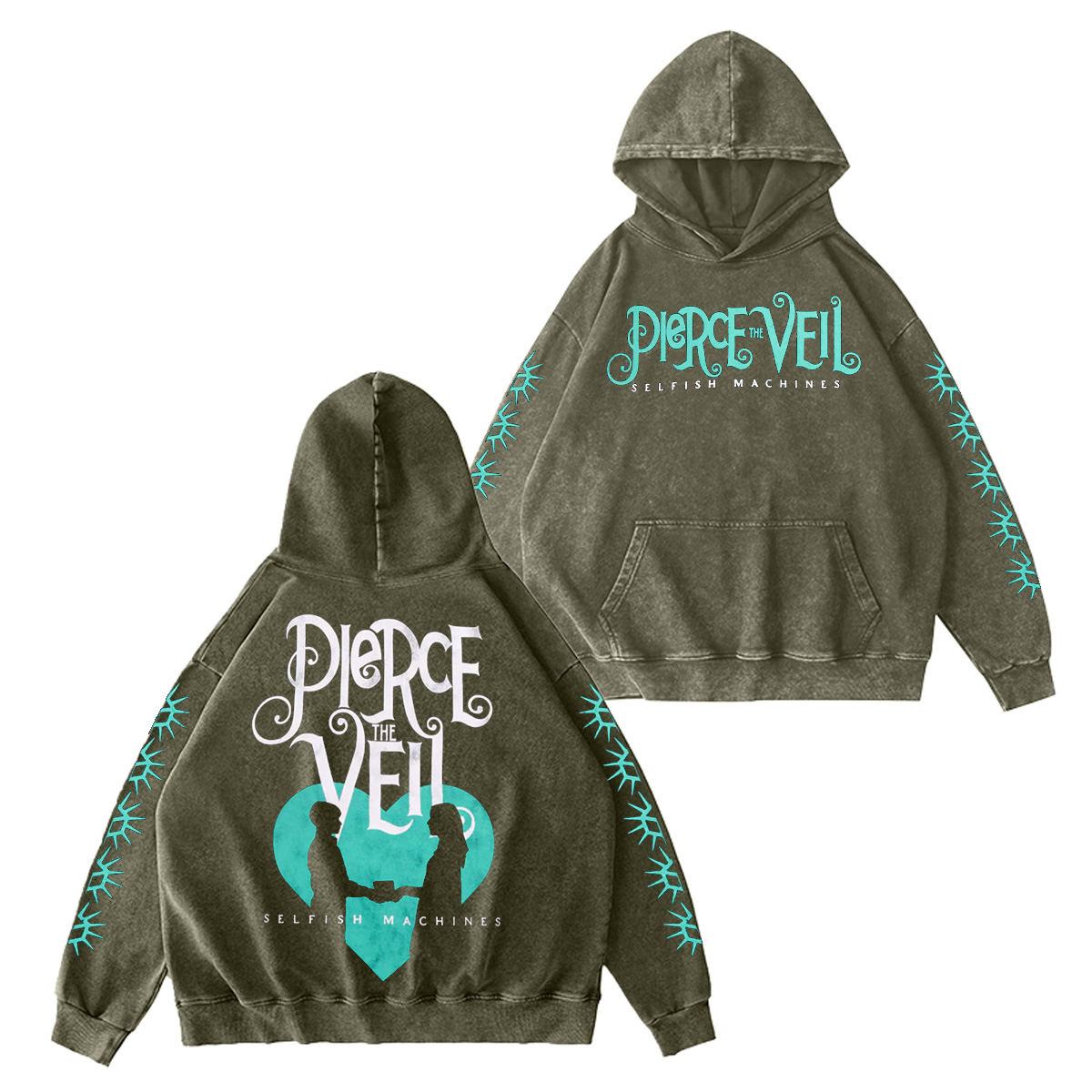 Pierce The Veil Washed Unisex Hoodie