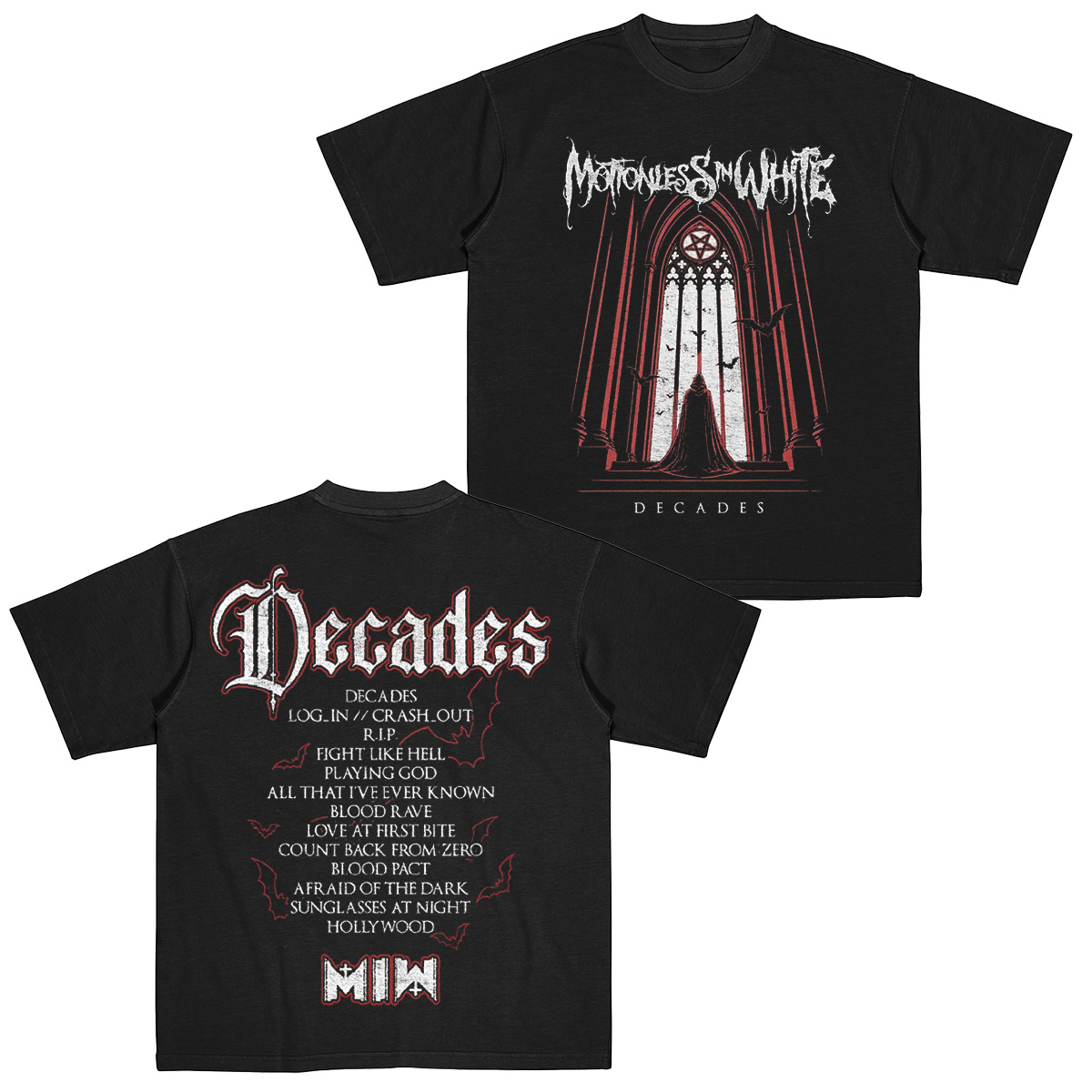 Motionless In White Tracklist Tour Dates vintage Cotton Unisex T-shirt