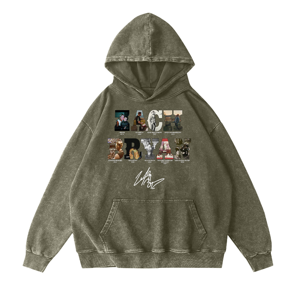 Zach Bryan Unisex Washed Hoodie
