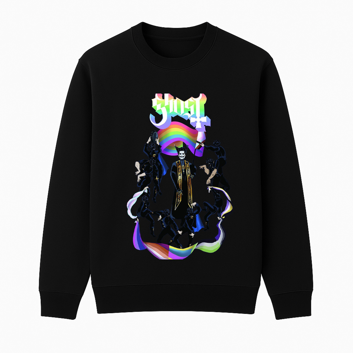 Ghost Unisex Cotton Creneck Sweatshirt