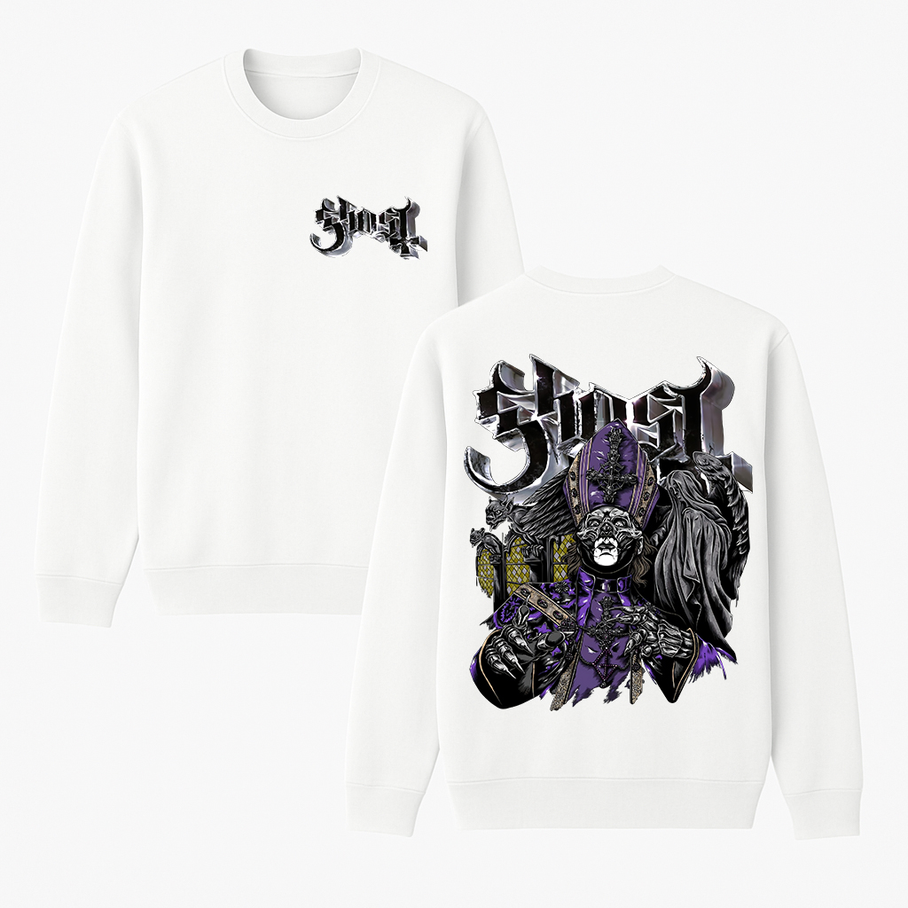 Ghost Band  Cotton Unisex Crewneck Sweatshirt