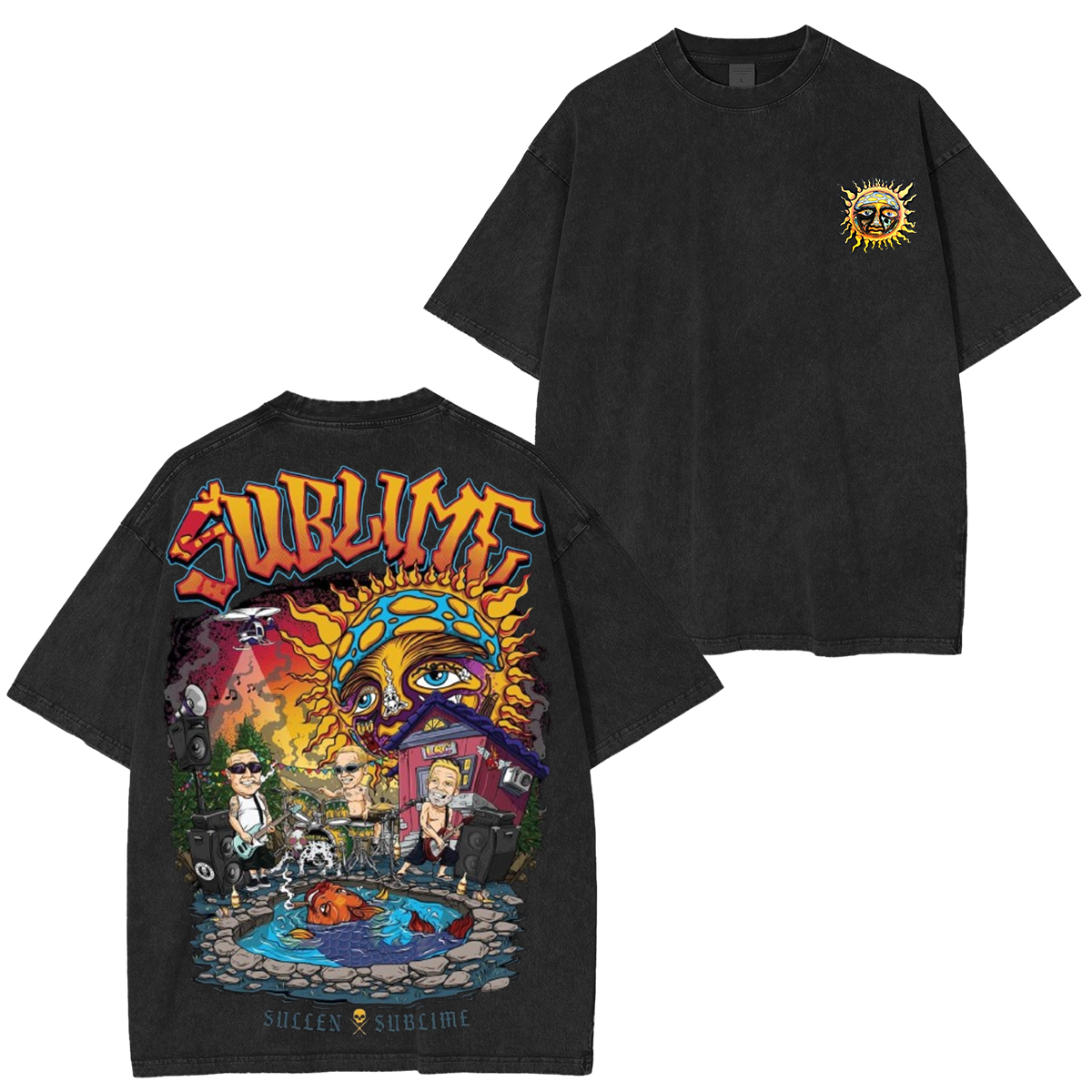  Sullen x Sublime Washed Unisex T-Shirt
