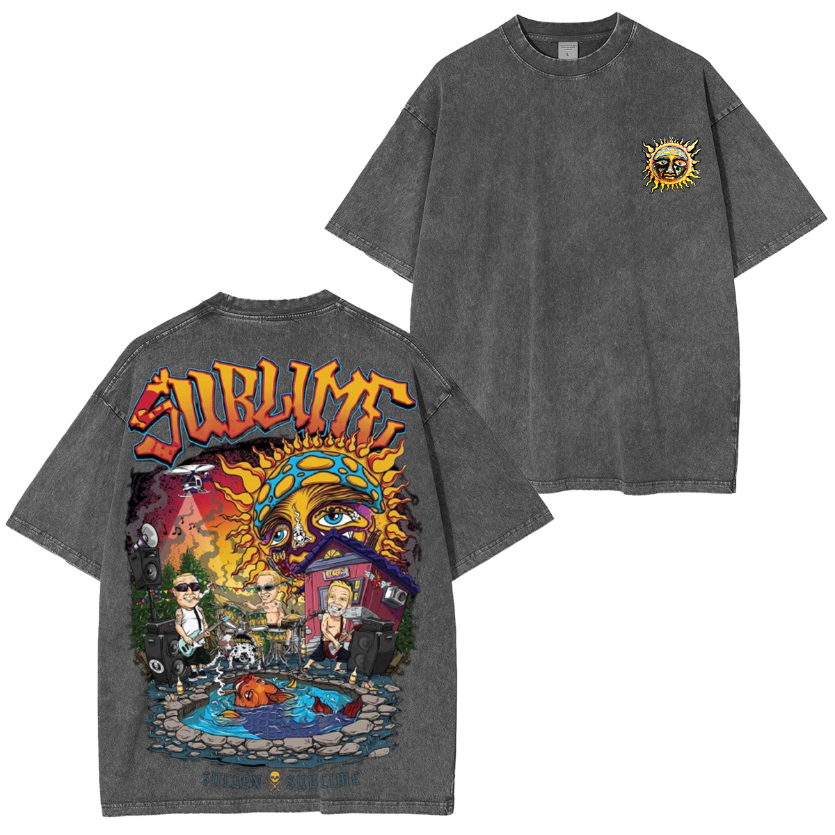  Sullen x Sublime Washed Unisex T-Shirt