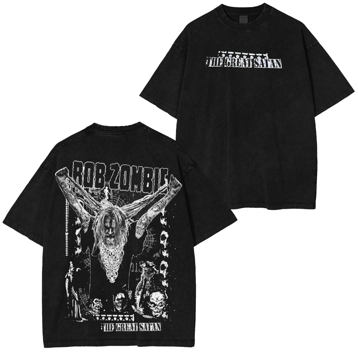 La Herencia del Horror y Metal: Rob Zombie en 2026 Washed Unisex T-Shirt