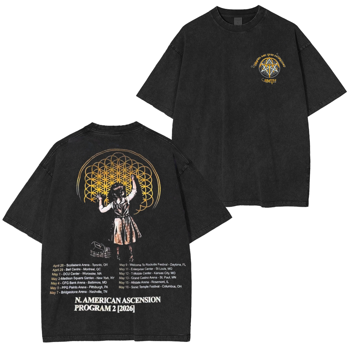 Bring Me The Horizon 2026 Washed Unisex T-Shirt