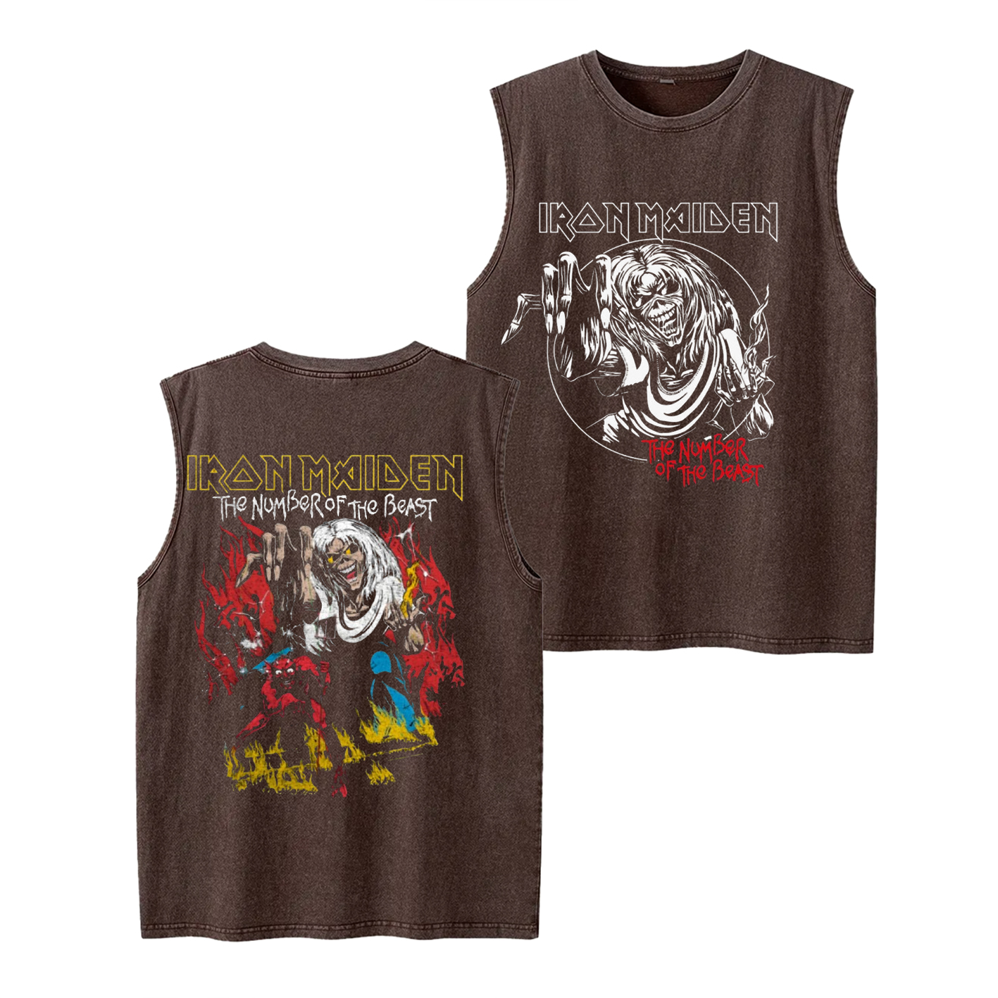 Iron Maiden Unisex Washed Tank Top