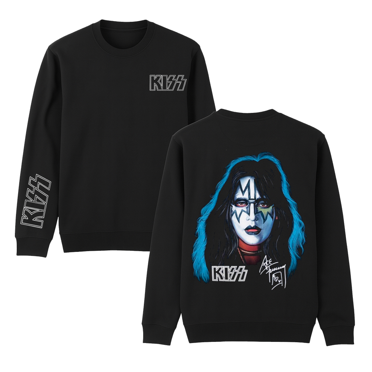 Ace Frehley  KISS Band Unisex Cotton Creneck Sweatshirt