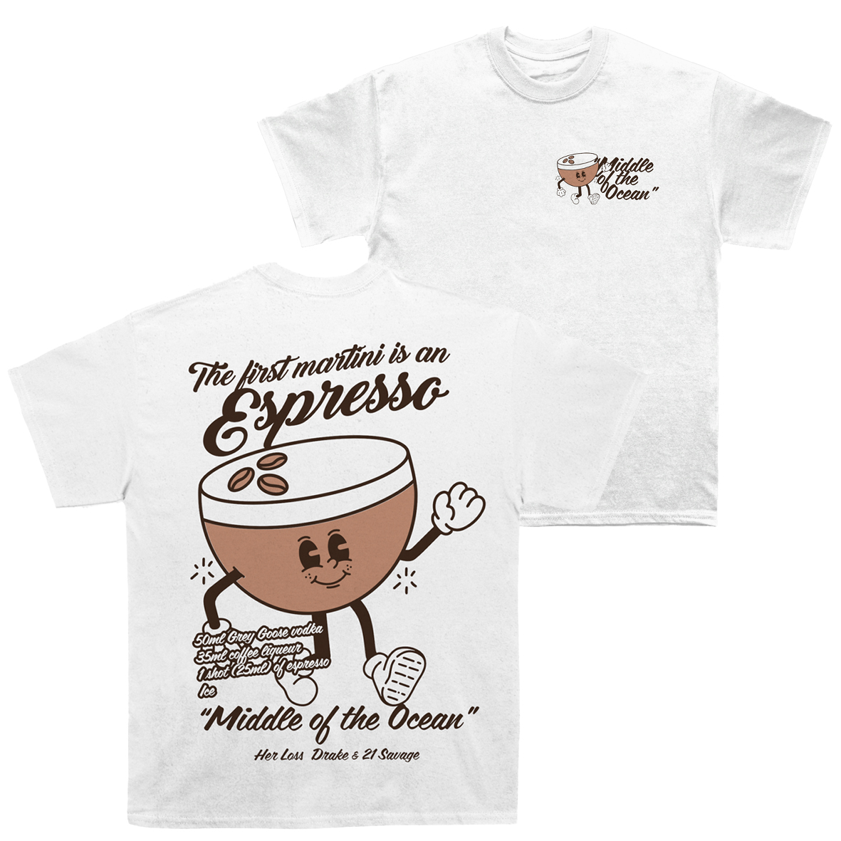 DRAKE ESPRESSO MARTINI  Cotton Unisex T-shirt