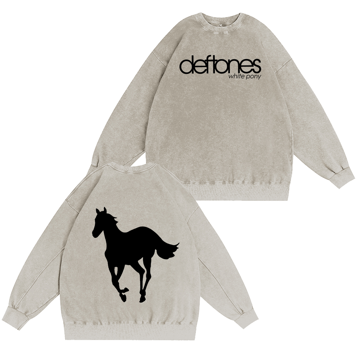 Deftones Unisex Washed Crewneck Sweatshirt