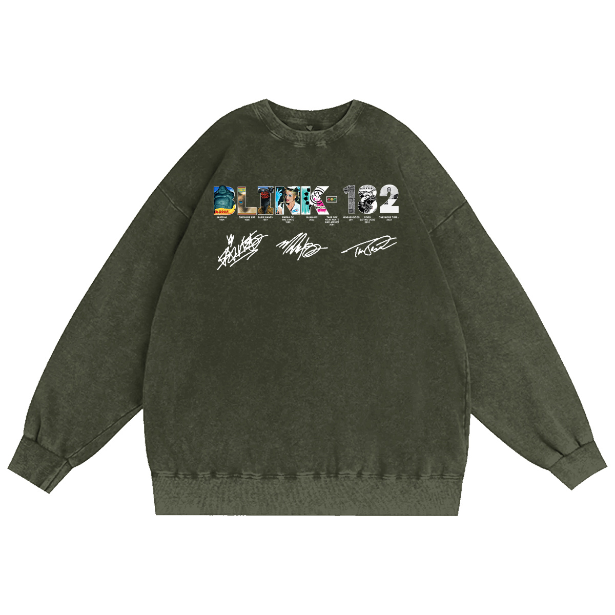 Blink-182 Unisex Washed Crewneck Sweatshirt