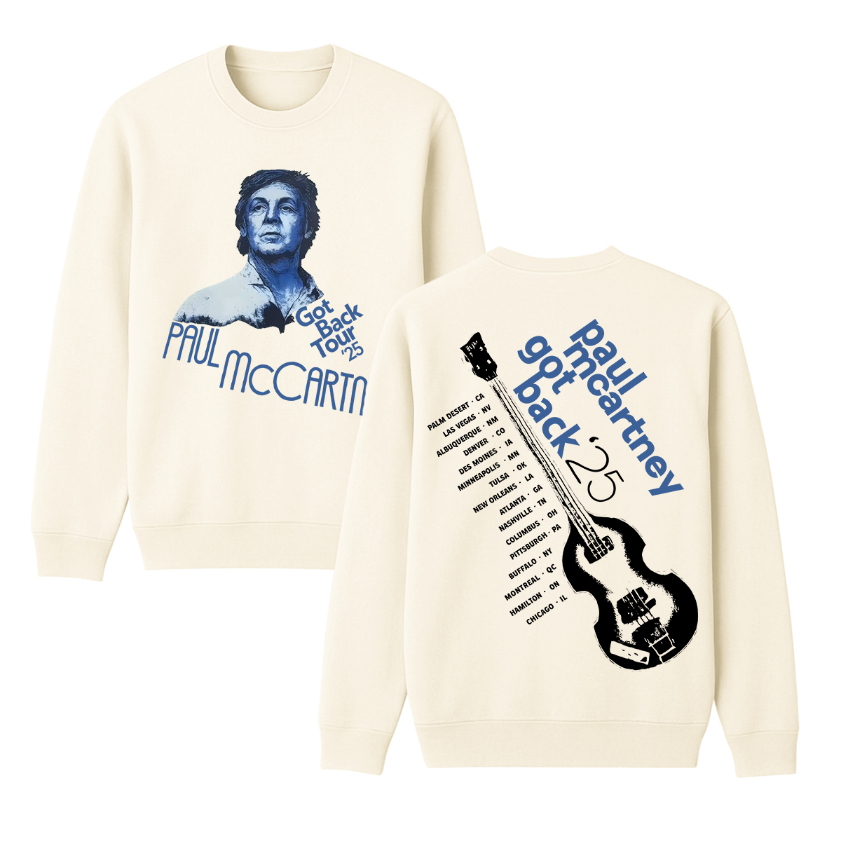 Paul McCartney Cotton Unisex Crewneck Sweatshirt