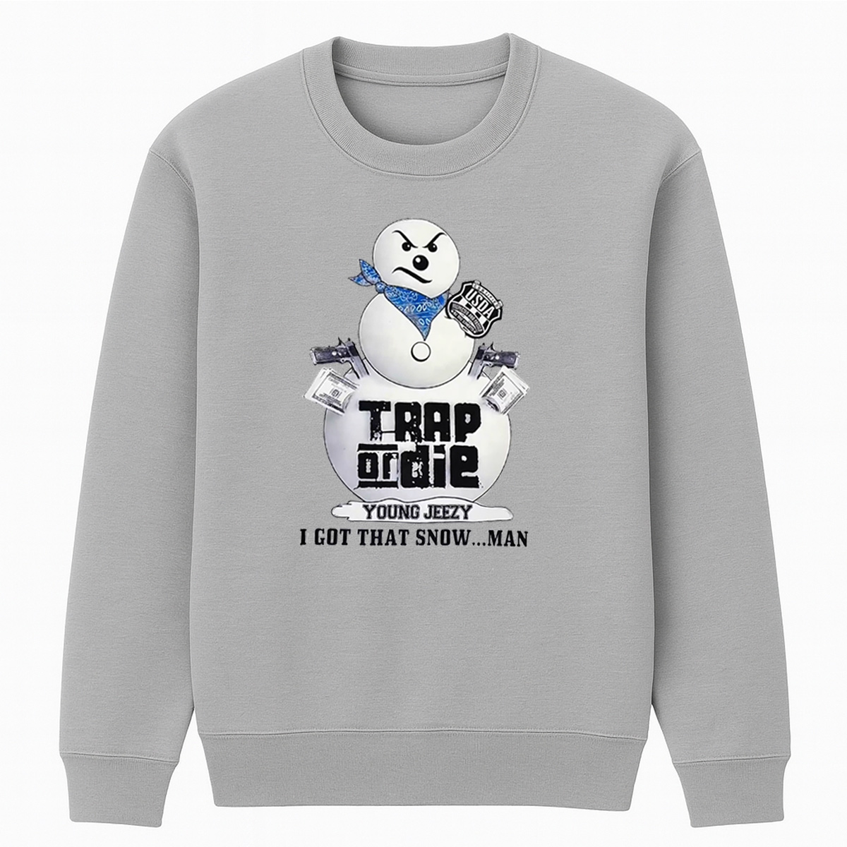 Young Jeezy Trap or Die Cotton Unisex Crewneck Sweatshirt